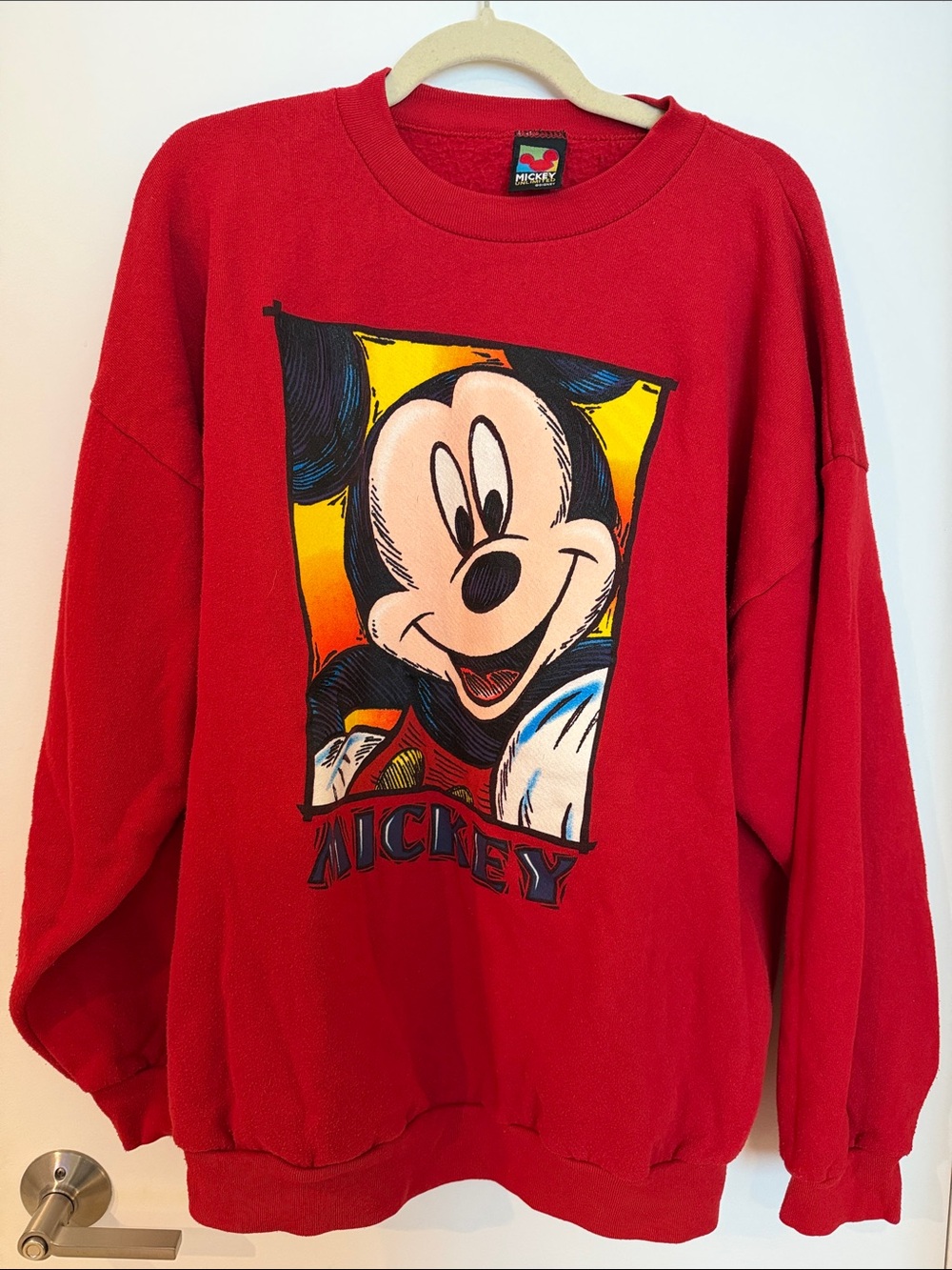 Red Graphic Crewneck Sweater